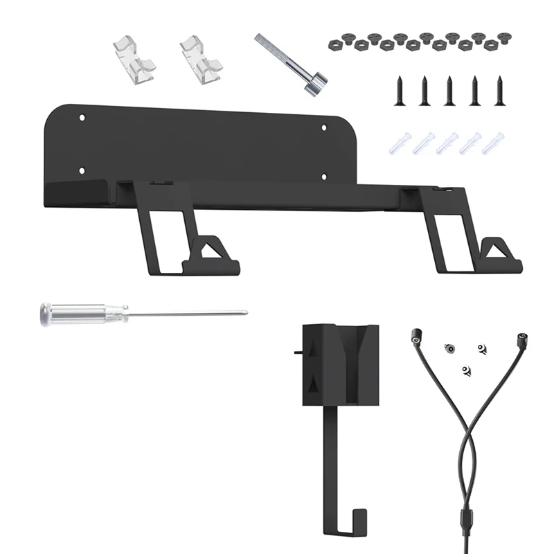 Soporte de montaje en pared para consola de juegos PS5, soporte de almacenamiento para Gamepad, ahorro de espacio, fácil de instalar