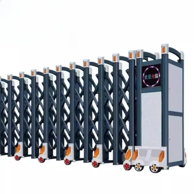 Intelligent aluminum alloy telescopic door school community electric large