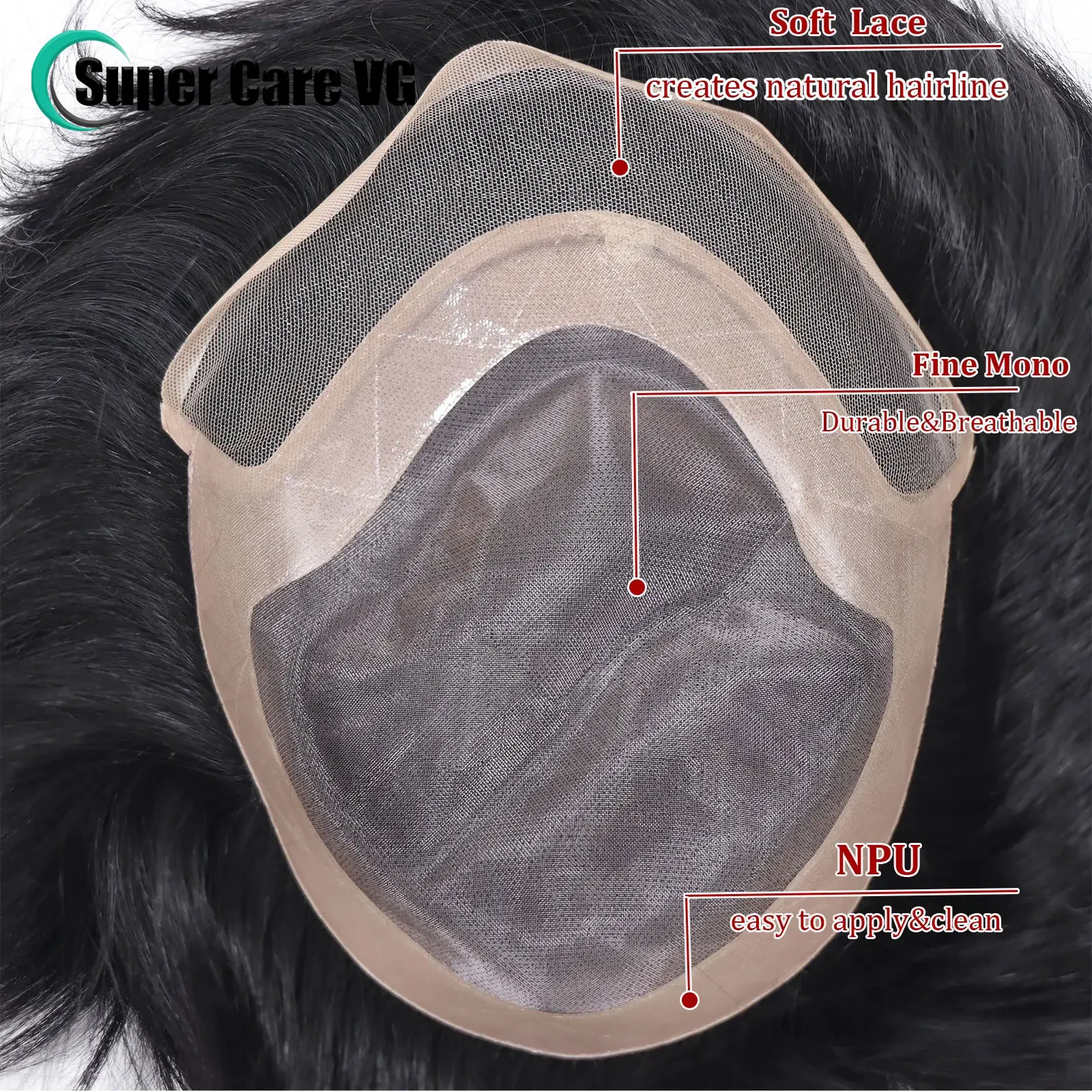 6*8/ 6*9/ 7*9 Fine Mono With PU Toupee Men Breathable French Lace Men's Wig Human Hair Toupee Men's Replacement Systems Unit Wig