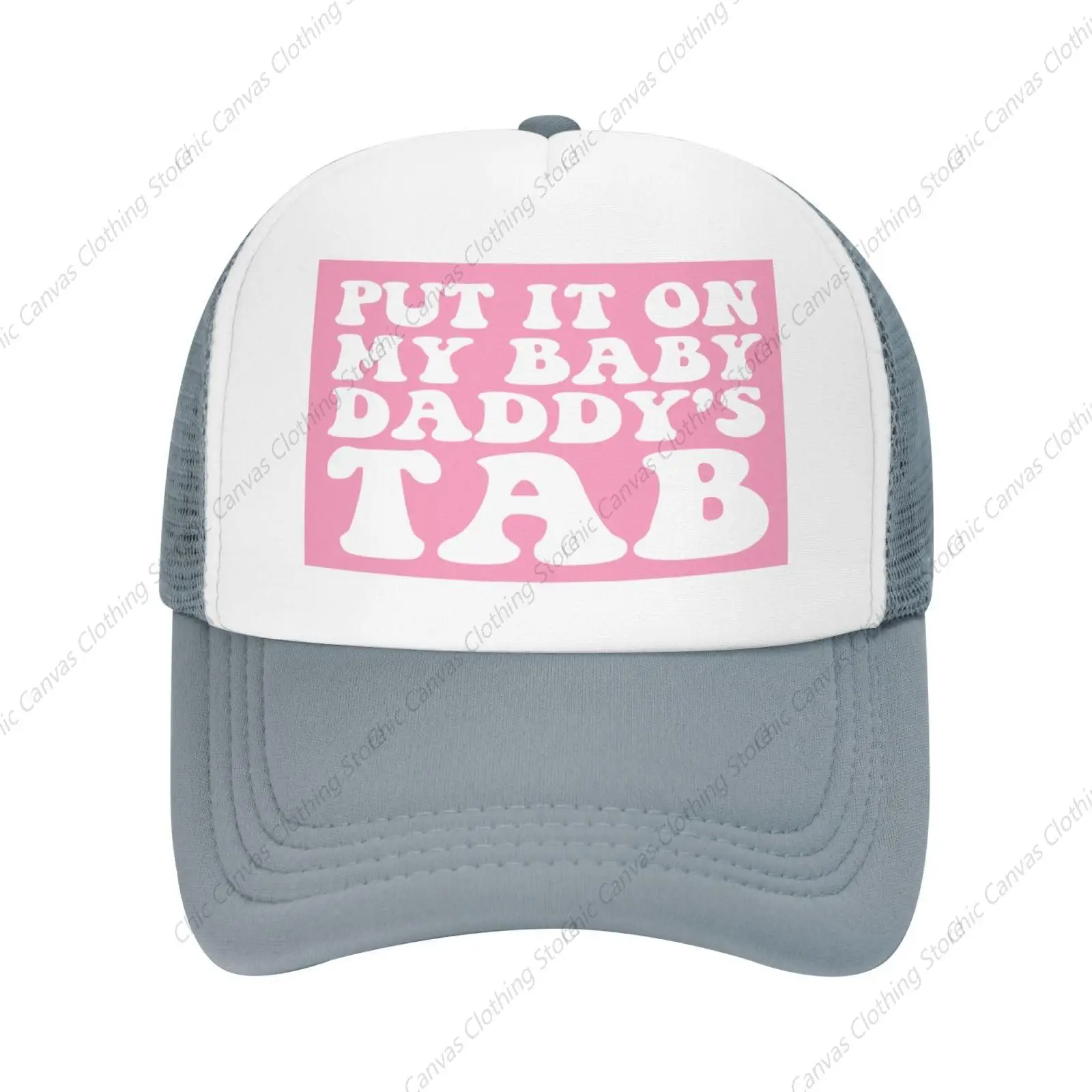 

Put It On My Baby Daddy's Tab Hat Father's Day Valentine's Day Husband Wife Mesh Hat Trucker Hat Fashion Dad Baseball Cap