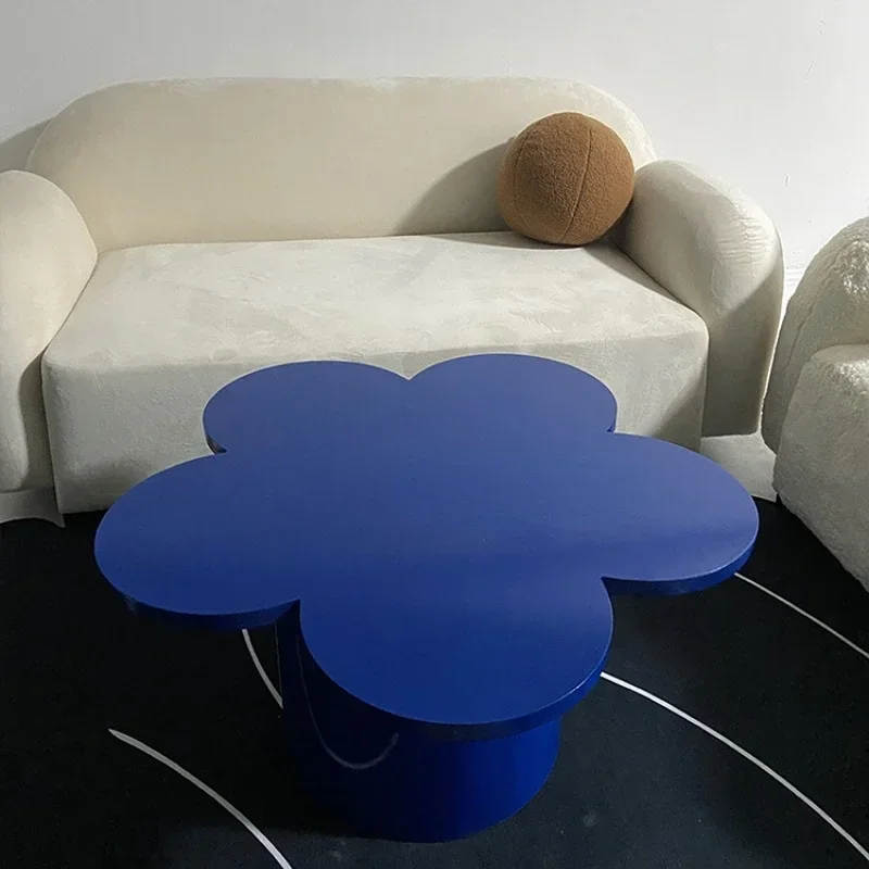 TableKlein blue flower type table, artistic sense of side table, side table designer net red coffee table