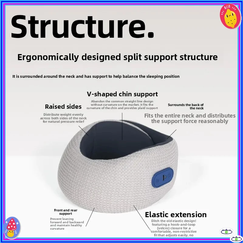 

Bestseller Multifunctional U-shaped Massage Pillow Travel Car Home Portable Memory Cotton Electric U-shaped Pillow