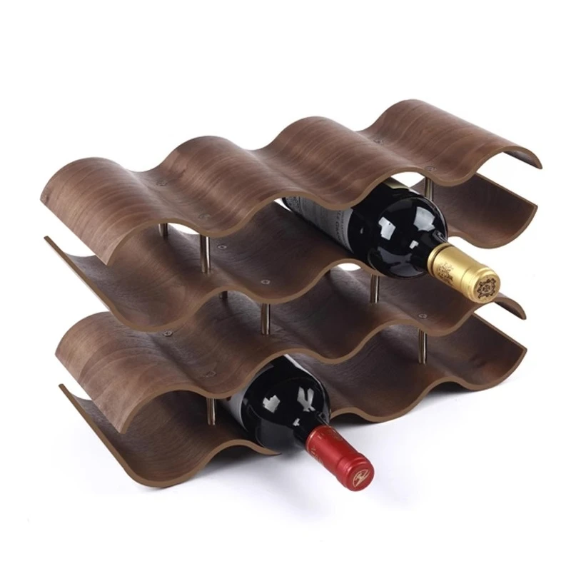 

Wooden red wine rack, storage ornament, display rack, wine cabinet, multi-bottle grid.