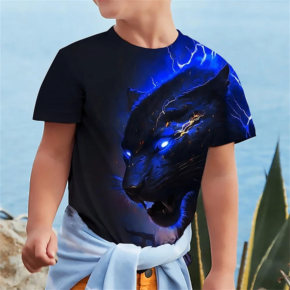 Desenhos animados impressos em 3D infantis, camisetas casuais, presente de aniversário, roupas de bebê, meninos, meninas, crianças, engraçado, verão, 2024