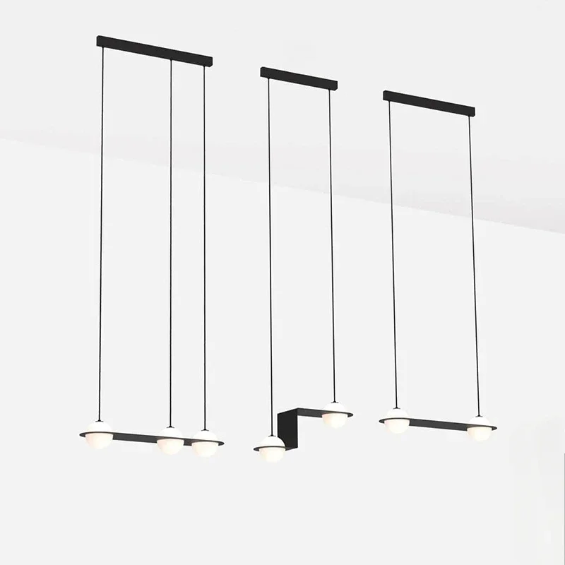 Simple Modern Kitchen Table Decoration Dining Office Geometric Glass Lamp Nordic Pendant Lamp Creative Individual Chandelier