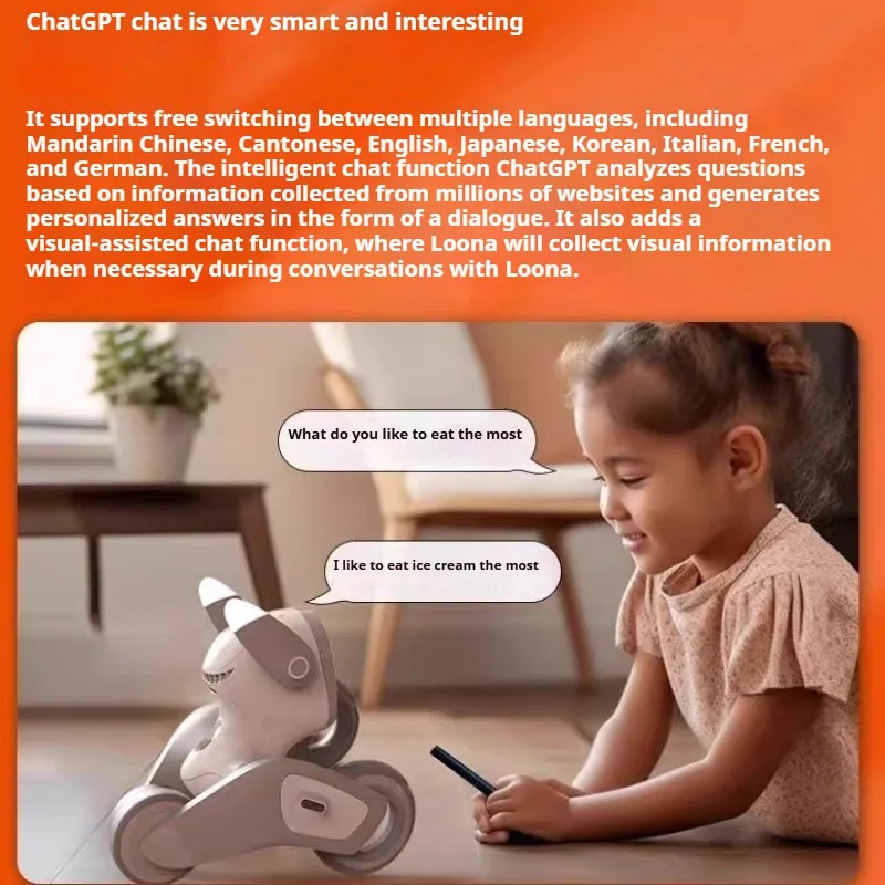 Intelligent AI Robot Dog Voice Dialogue APP Programming Singing Dancing Machine Dog Kids Toys