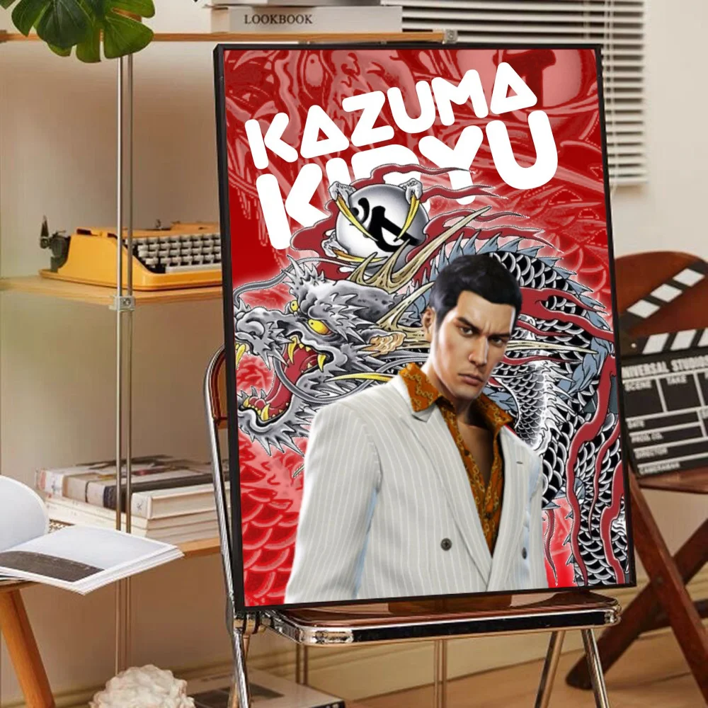 Yakuza Like a Dragon Game Classic Movie Posters Fancy Wall Sticker for Living Room Bar Decoration Room Wall Decor