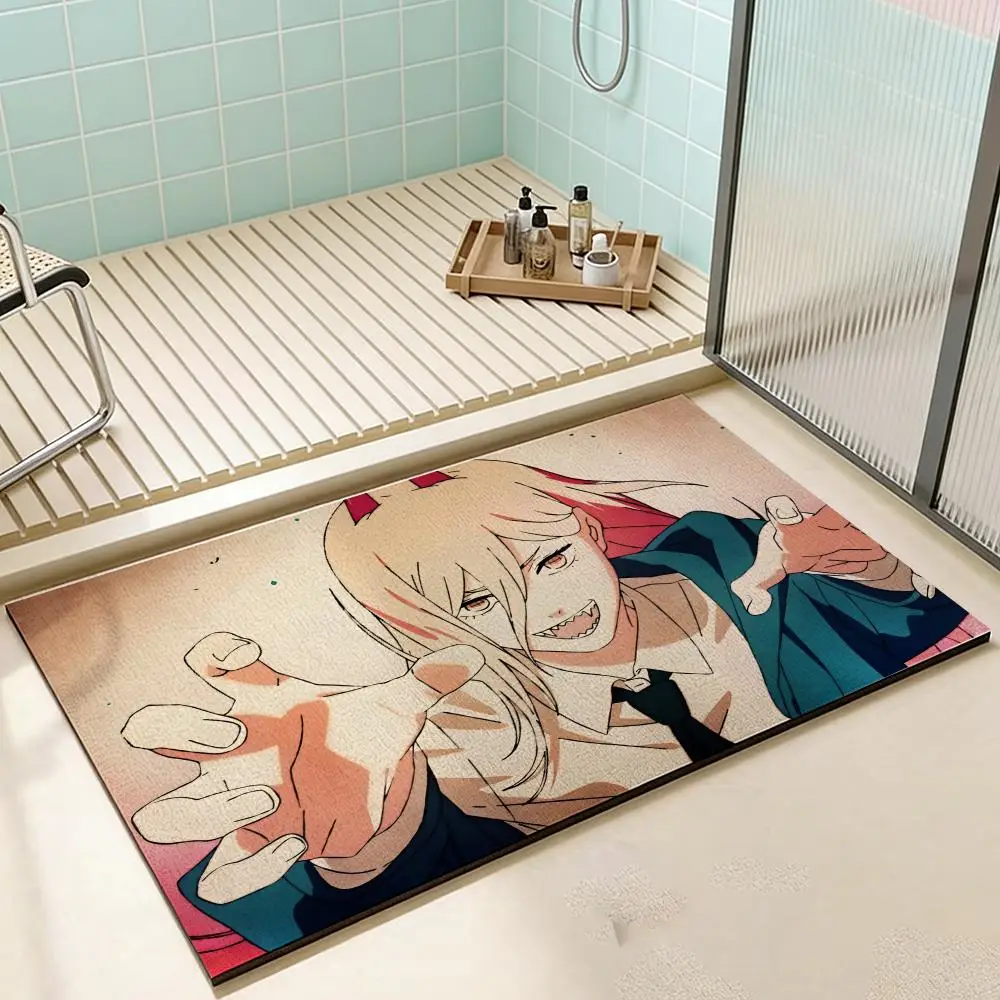 Floor Mat  diatom mud bathroom absorbent floor mat toilet toilet stepping mat anti-slip mat home entrance mat P-Power