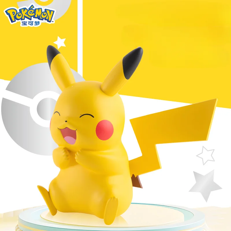 Pokemon Anime Pikachu Piggy Bank Desktop Decoration Figure Kawaii Saving Box Children's Toy Cute Model Birthday Gift Ornament