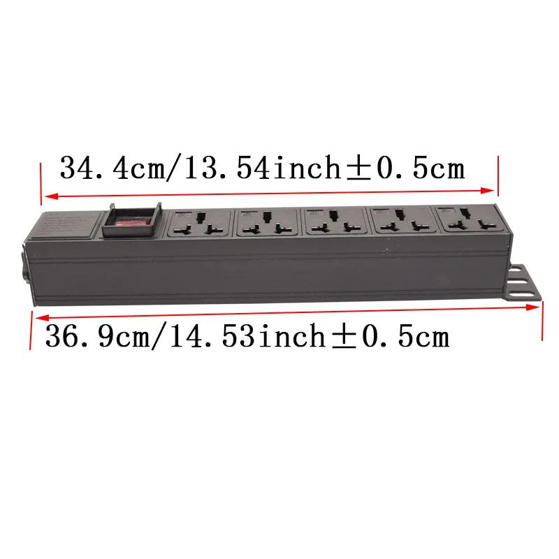 5 tomada ac pdu power strip rede gabinete rack distribuição 16a interruptor de tomada universal c14 transferência 4000w