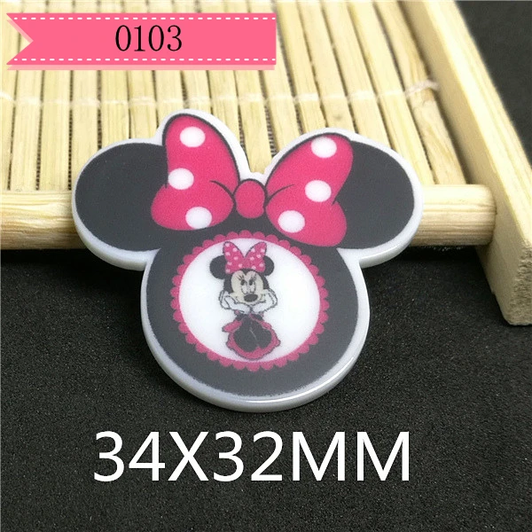 25pcs/lot  movie character flatback Minnie mouse resin planars for key chains making 6