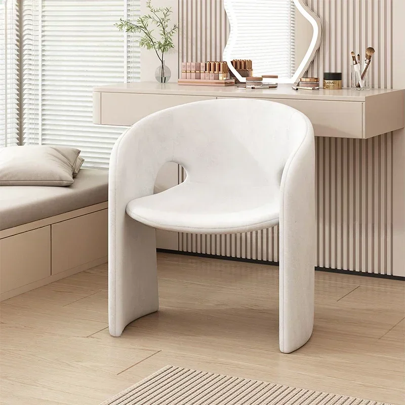 For Light Luxury Bedroom Backrest Makeup , Modern Simple Design High-end Dressing Table Chair, Living Room Leisure Stool