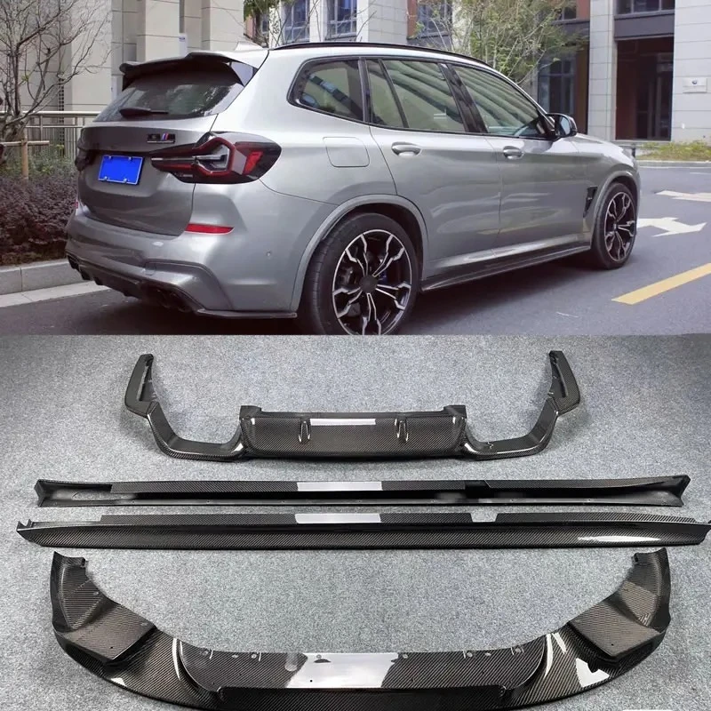 

For BMW G01 X3 G02 X4 F98 X4M F97 X3M Carbon Fiber Car Bumper Front Lip Rear Diffuser Side Skirts Spoiler Body Kit