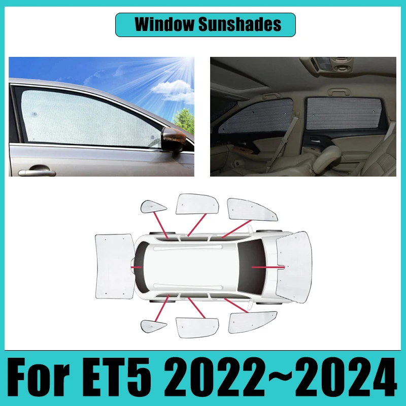 

For Nio ET5 2022 2023 2024 Car Full Coverage Sunshades Sunshine Windshield Cover Sun Visors Thermal insulation Car Accessories