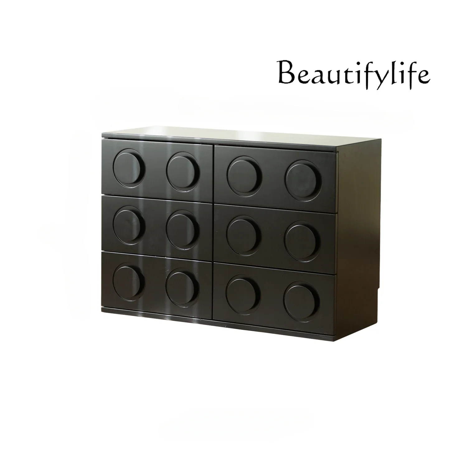 

Bucket cabinet medieval solid wood locker retro side cabinet storage bedroom bedside table