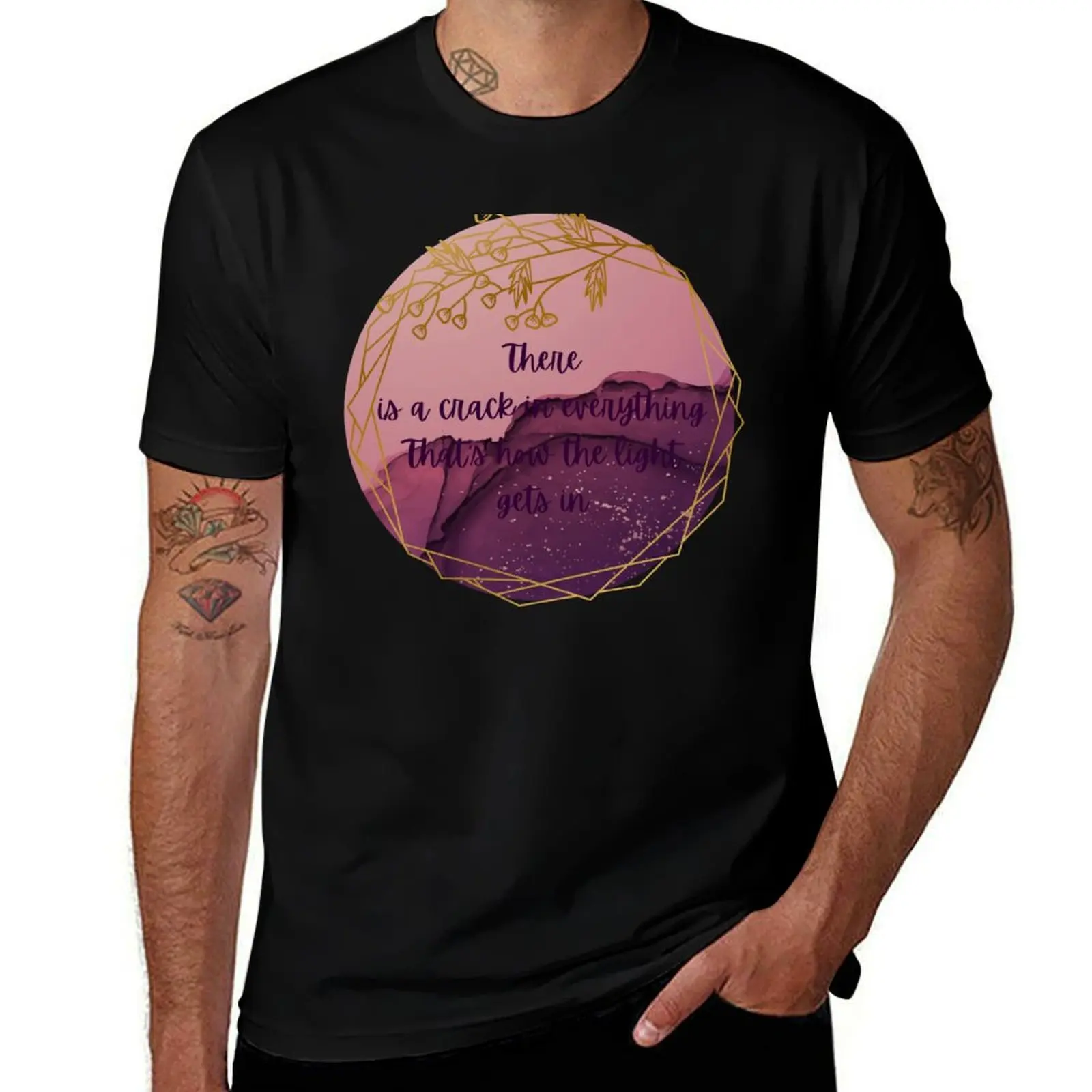 

There is a crack in everything that's how the light gets in - Leonard Cohen T-Shirt vintage Louboutins mens white t shirts