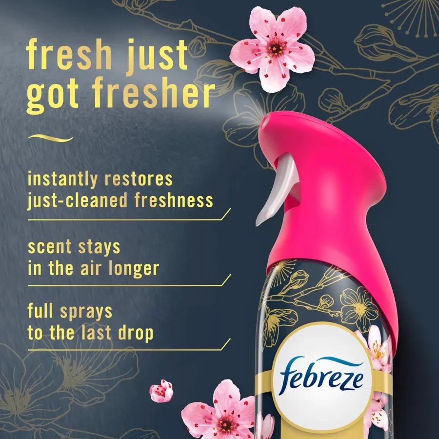 8.1oz Japanese Cherry Blossom Air Mist Air Freshener, Disposable Dye‑Free Phthalate‑Free Household Indoor Fragrance Spray