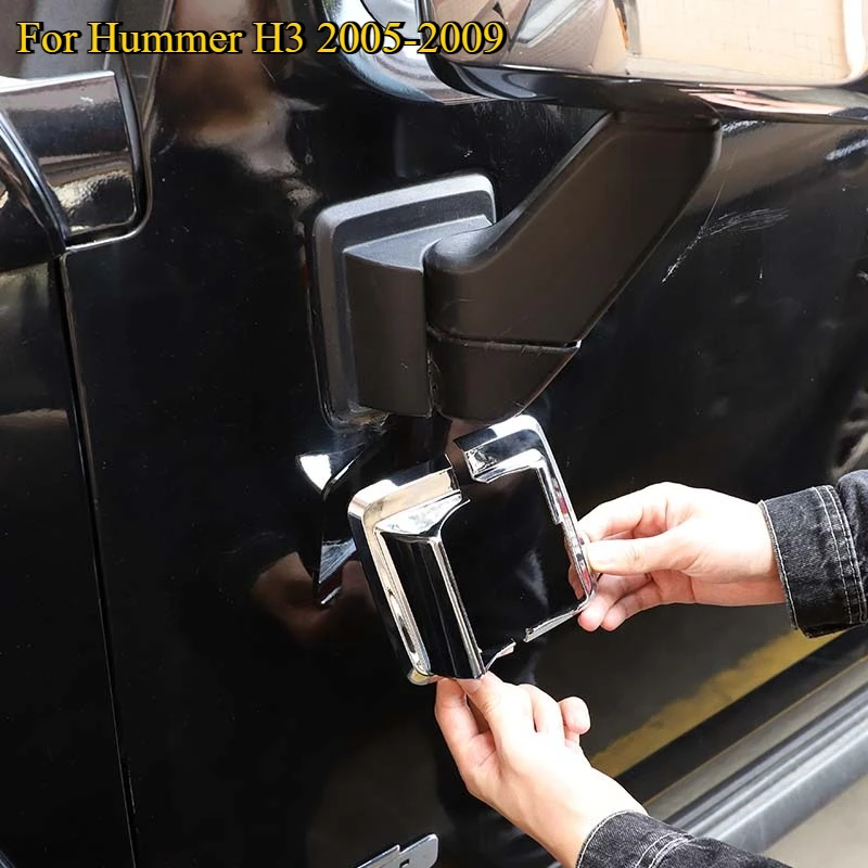 

Накладки на зеркала заднего вида (серебристые, ABS) для Hummer H3 2005-2009, аксессуары для внешнего тюнинга автомобиля