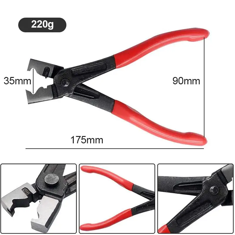 Pousbo® Automobile Pipe Bundle Pliers Car Water Oil Pipe Hose Flat Band Ring Clamp Plier Vehicle Repair Tool Tiger forceps