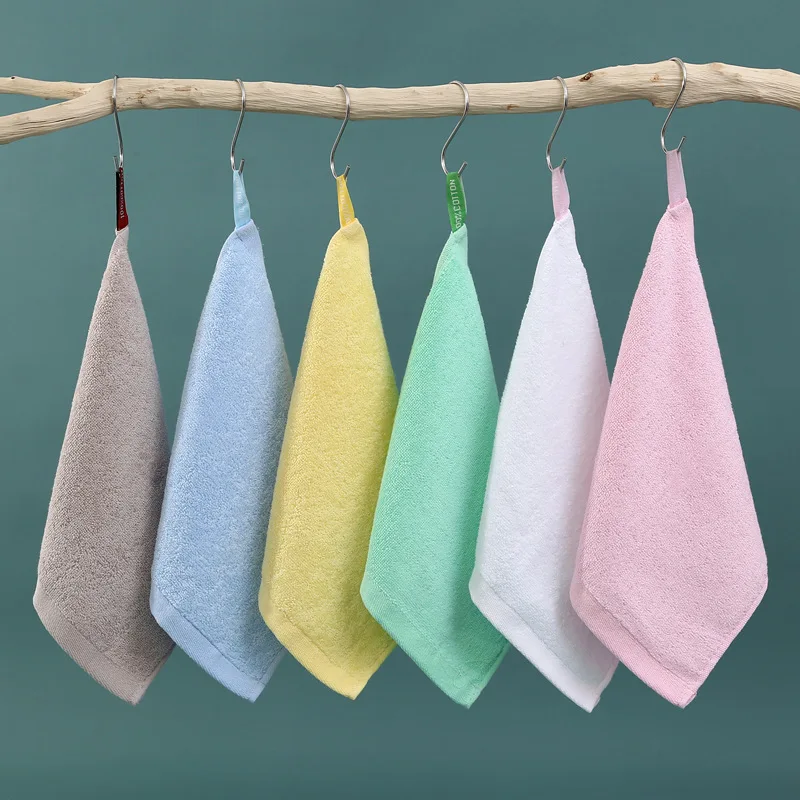 Soft Bamboo Charcoal Fiber Small Towels for Children Face Wash Towels Absorbent Beauty Facial Towels Pack of 5 Home Textiles