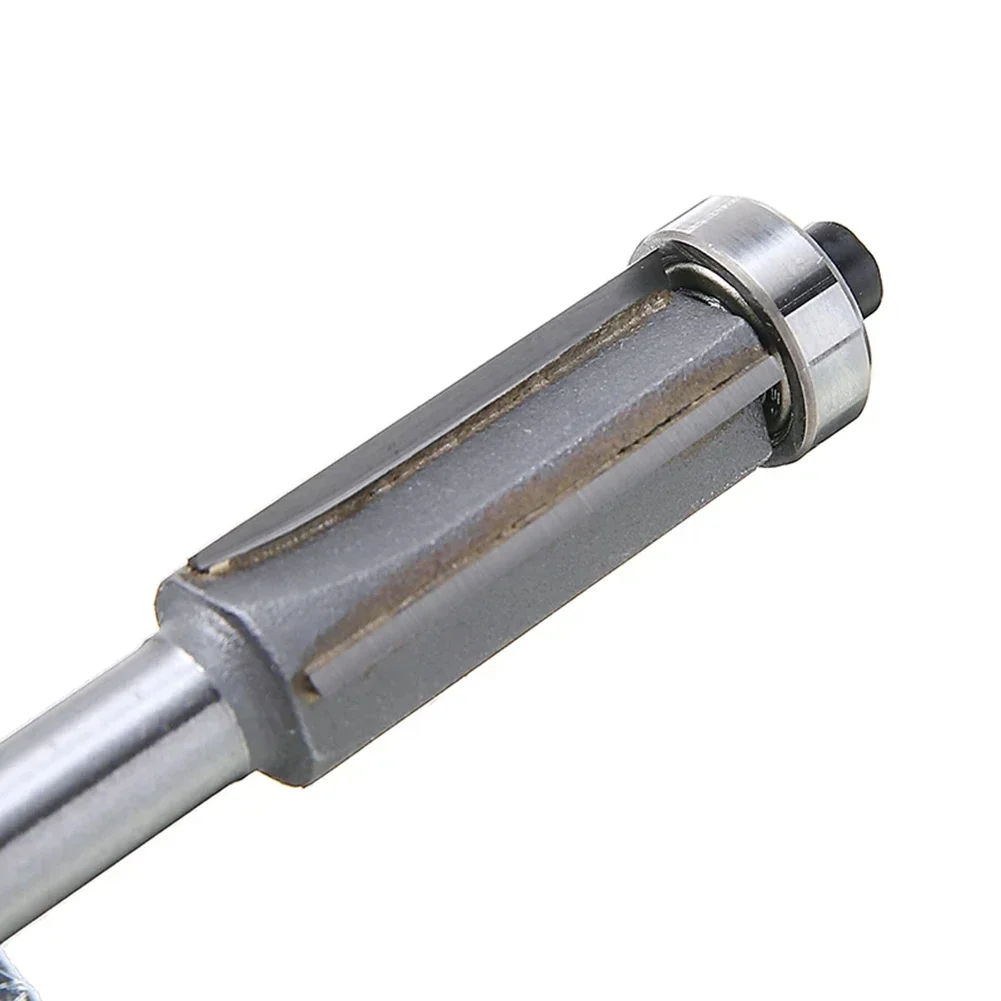Imagem -02 - Haste Padrão Flush Guarnição Roteador Bit Rolamento Duplo para Fresa de Madeira Compensada Madeira Macia Lâmina Comprimento 25 mm mm