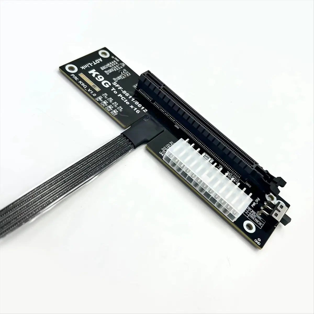 OCuLink GPU Dock PCIe 5.0 X4 128Gbps أجهزة الكمبيوتر المحمولة المحمولة إلى بطاقة رسومات الفيديو الخارجية SFF-8611 8612 إلى PCI-E X16 A #2