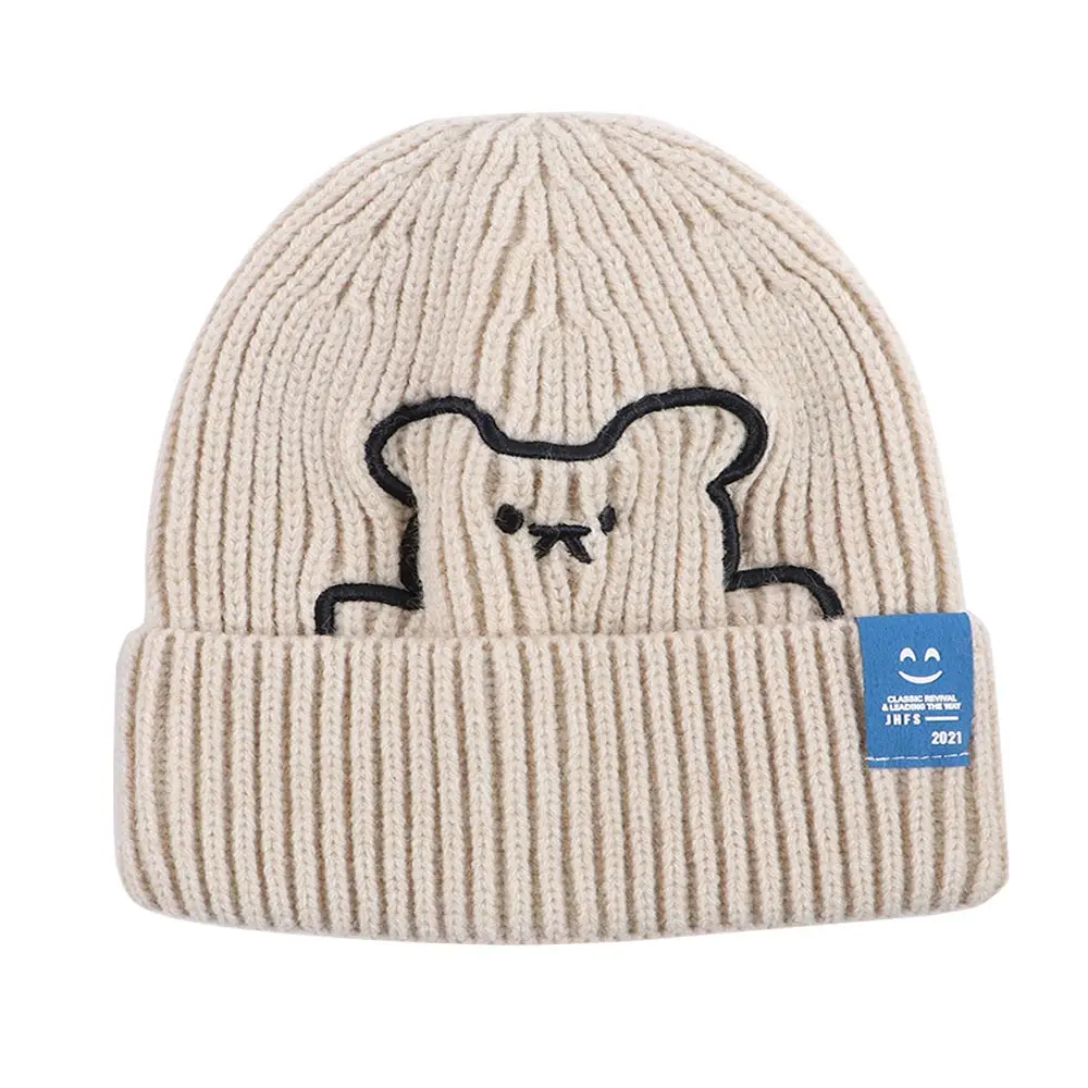 

Cute Warm All-match Winter Autumn Stripe Korean Style Caps Women Beanies Knitted Hat Wool Hat