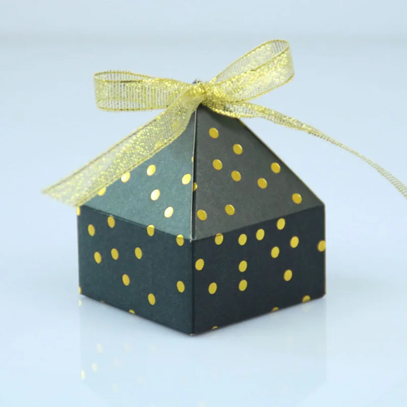 10 Stück lasergeschnittene Pyramiden-Punkt-Süßigkeits-Geschenkbox, süße Kekse, Hochzeitsbevorzugung, Geschenkverpackung, Boxen mit Band, Geburtstagsparty-Dekoration – Detail 7