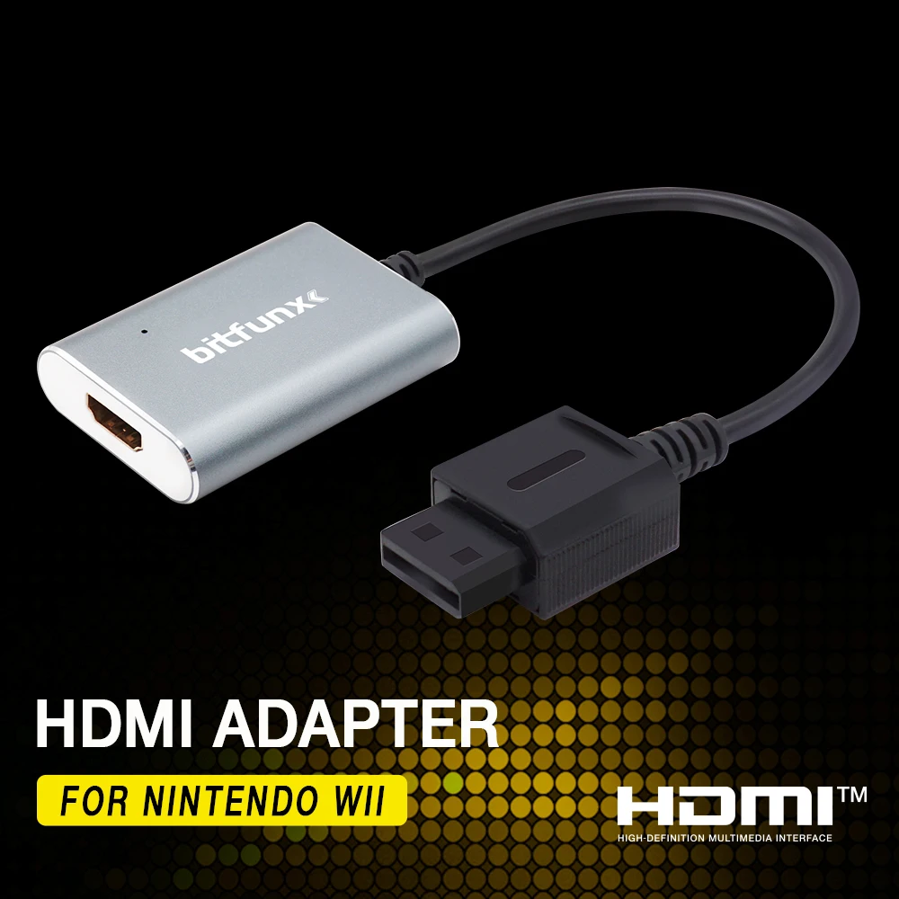 مكون BitFunx التناظري إلى HDMI الرقمي ™   محول لوحدة تحكم نينتندو وي NTSC/PAL فيديو صوت HDTV موصل التوصيل والتشغيل