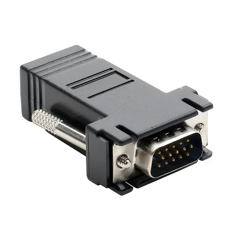 

10 шт./лот адаптер VGA к RJ45, сетевой кабель LAN CAT5 CAT6 RJ45, гнездовой адаптер, видеоудлинитель