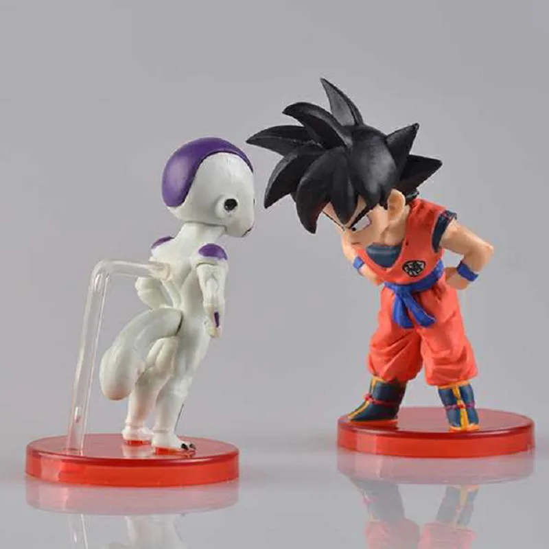 2Pcs 8cm Dragon Ball Z Anime Figure Ichibansho WCF Articles B Reward Son Goku Kakarotto Frieza Look at Each Other Child Toy Gift