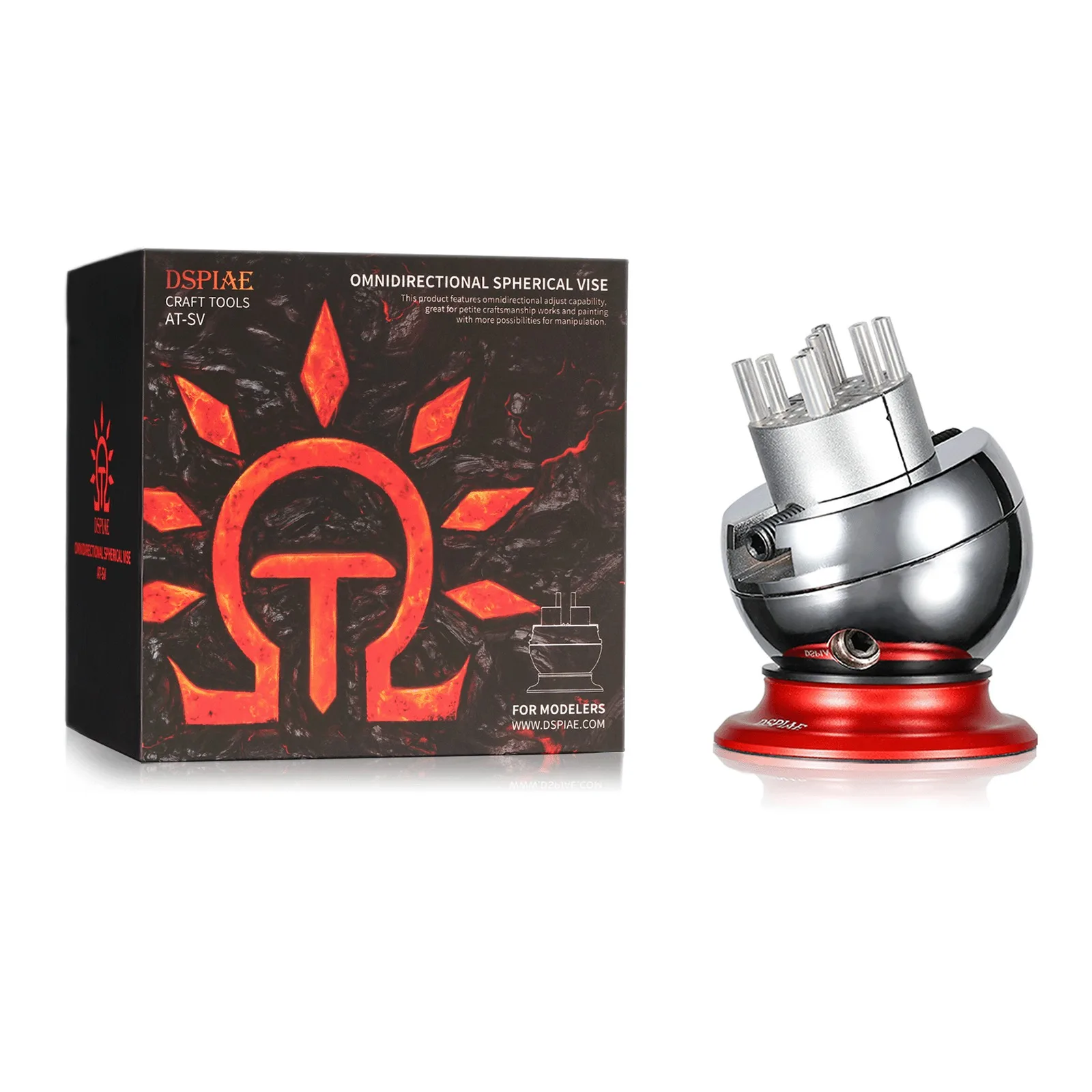 DSPIAE AT-SV Omnidirectional Spherical Vise 360 Degree Rotation Universal Ball Vise Pliers Model Tools Hobby Tool