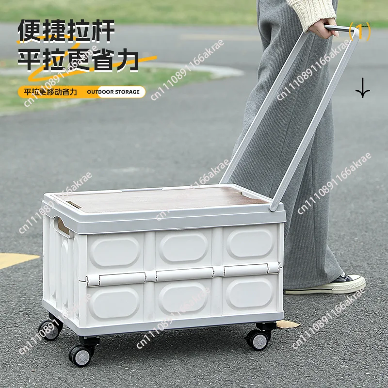 for  trunk storage box outdoor camping folding camping wooden cover picnic storage box
