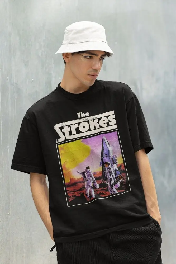 

The Strokes Black Short Sleeve Cotton T-shirt Unisex S-5XL