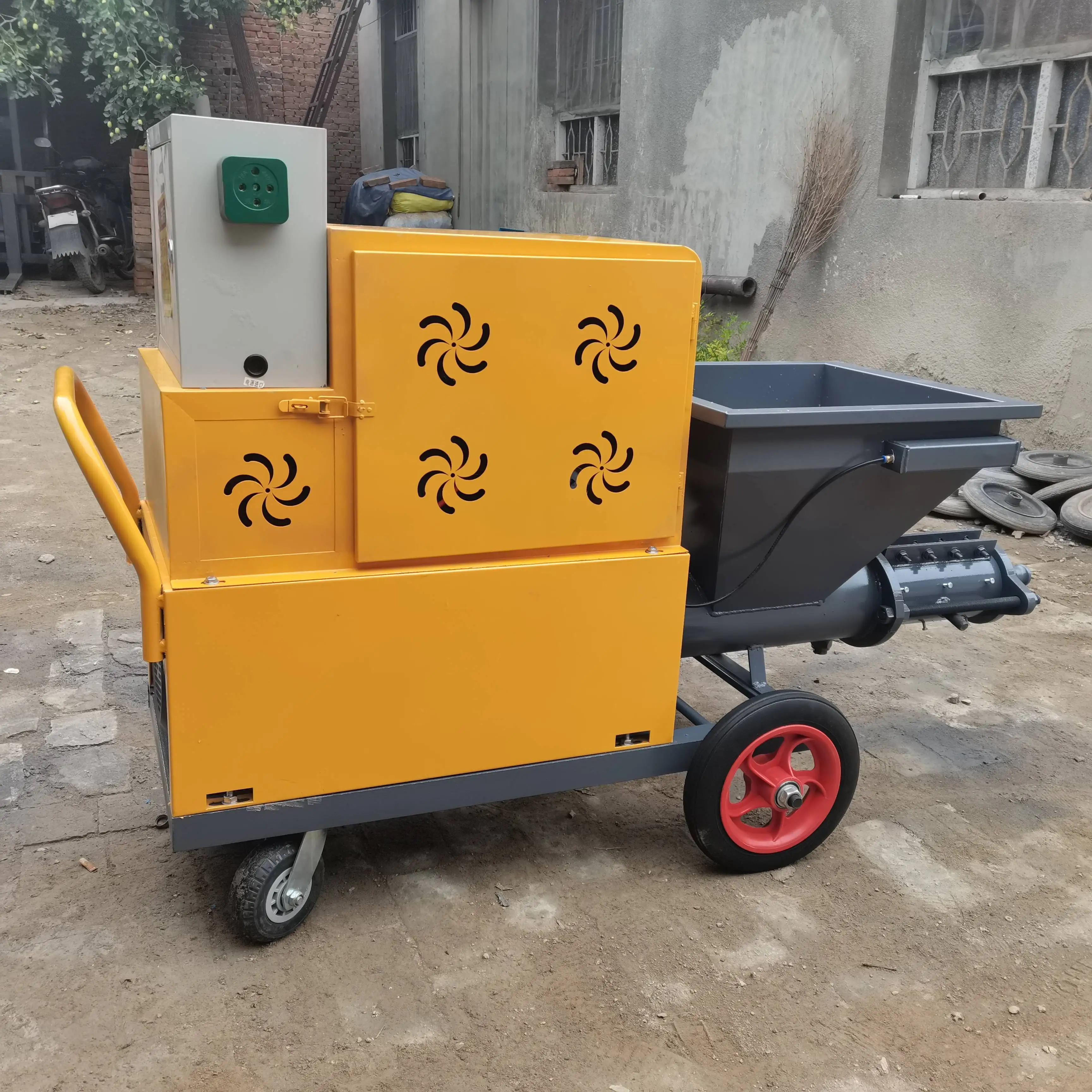 Multifunctional Cement Mortar Spraying Machine Electric Diesel Mini Stucco Pump Cement Sand Mortar Spraying Machine