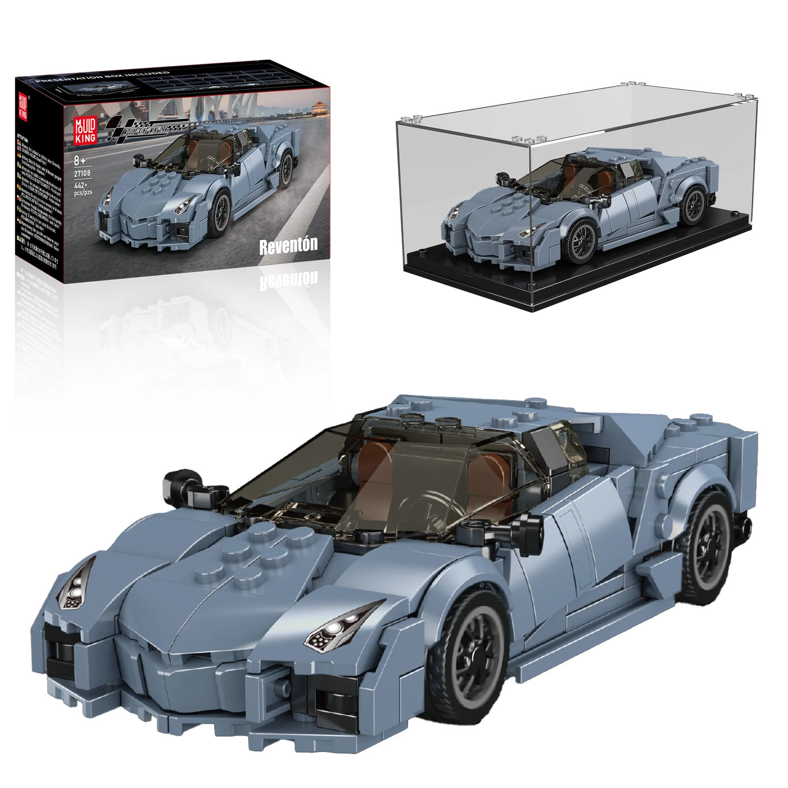 

Mould King Hypercar City Speed Technical Car Sports Racing 442pcs Car Moc Building Blocks Educational Toys For Kid Boy Xmas Gift