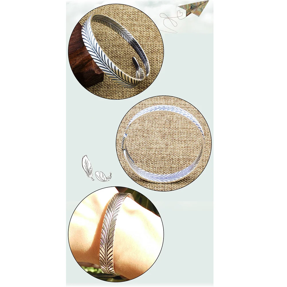 

Copper Style Bracelet White Copper Women Bracelet Silver Bangle Portable Unique Gift for Women Girls Bridesmaid Friends