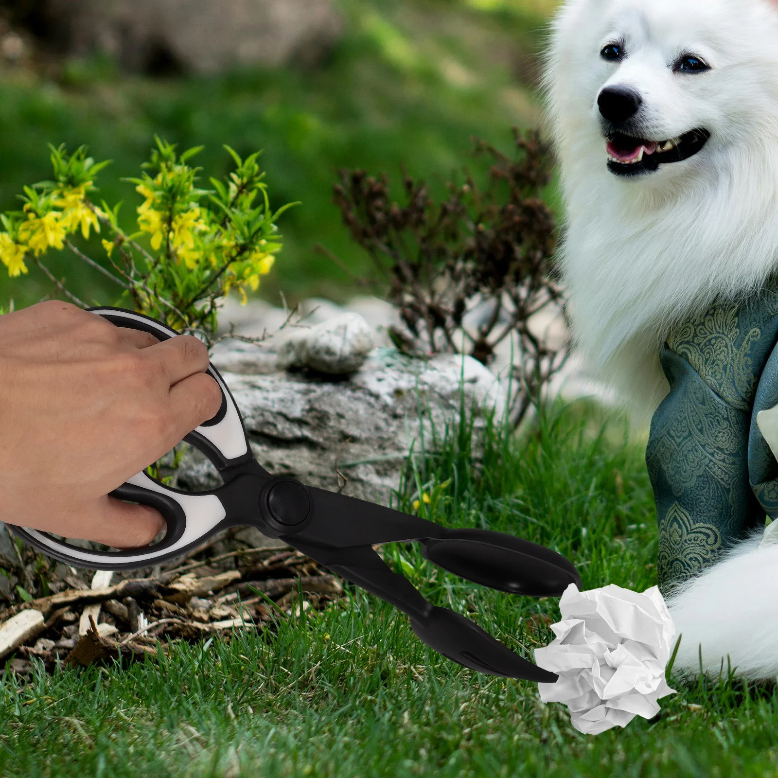 

Portable Dog Poop Scooper Long Handle ABS Material Comfortable Grip Convenient Waste Picker Lightweight Wear-Resistant Litter