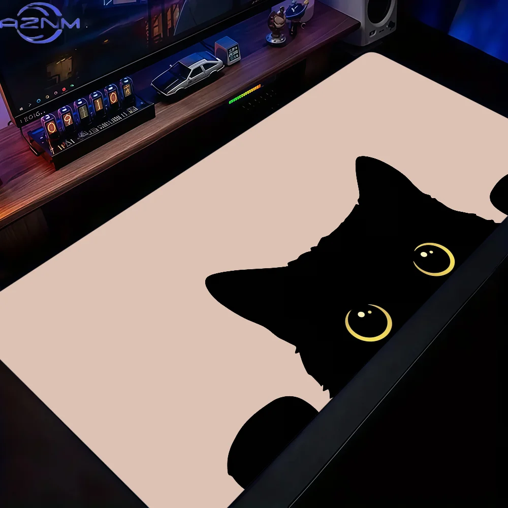 Kawaii Cat Funny black Cute Mouse Pad Non-slip Thickened MousePad Large Writing Lockedge Office Student Gaming Cushion
