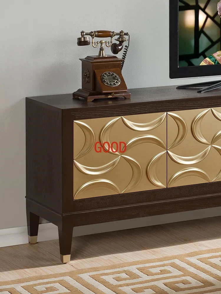 Neoclassical postmodern TV cabinet coffee table combination