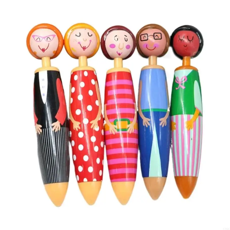 

C90C 5 Pcs Creative Ballpoint Pen 0.7mm Smooth Writing Pen Press Pen for Student