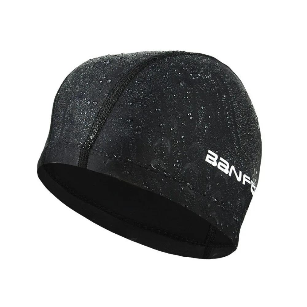 Bonnet de bain imperméable, tissu extensible, haute élasticité, bonnet de piscine flexible, durable, protège les oreilles, bonnets de bain pour cheveux longs, pour hommes et femmes.