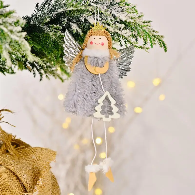 Nieuwjaar engel pop kerstboom hangende ornamenten decor kerst elanden hangers decoratie voor thuis Navidad 2025, auto-ornament