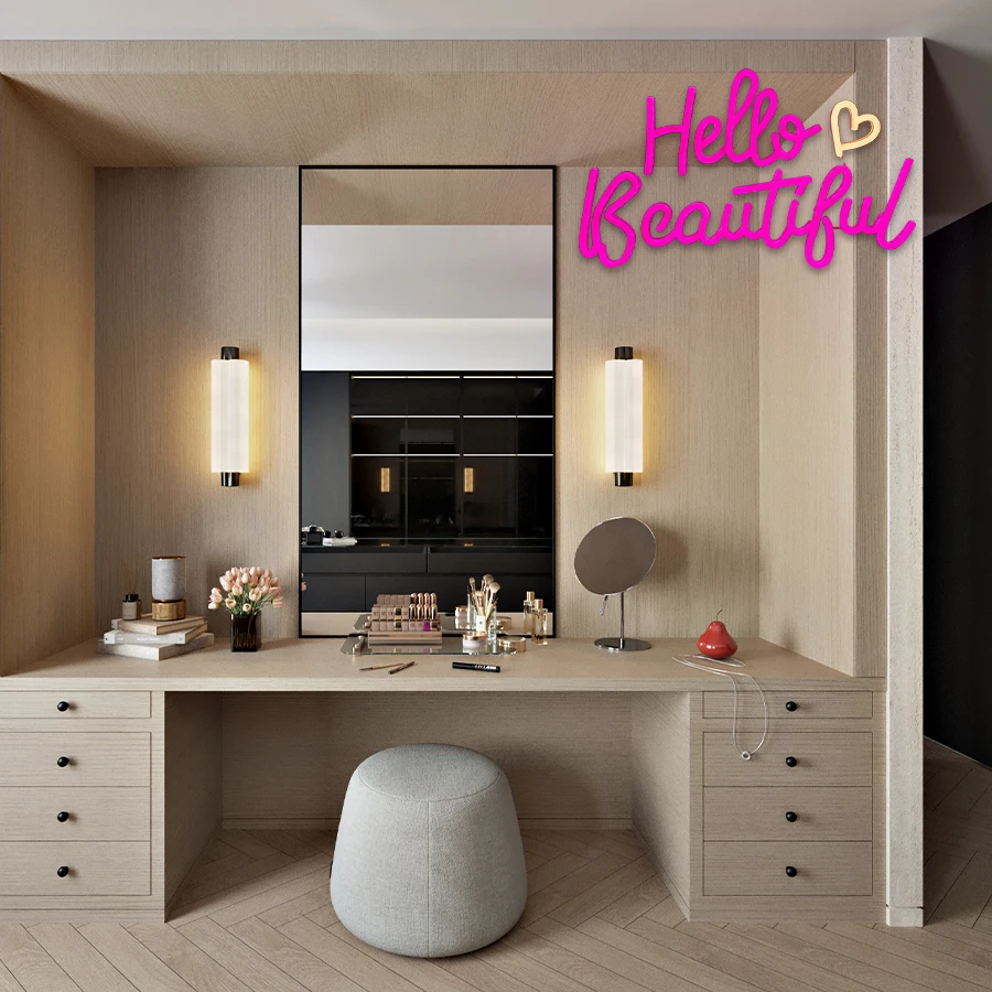 Letreros de Neón 'Hello Beauti - Beauty Makeup Girl reseña y precio
