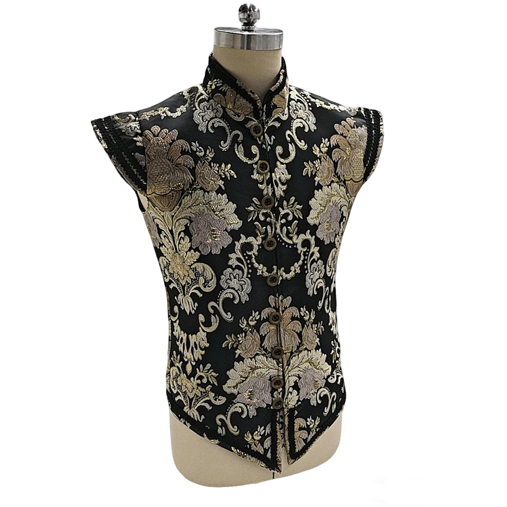 

Мужской роскошный жилет в стиле эпохи Возрождения, эпохи Тюдоров и эпохи Элизабеты, с вышивкой, жаккардом и парчой, в стиле колониального дворянства