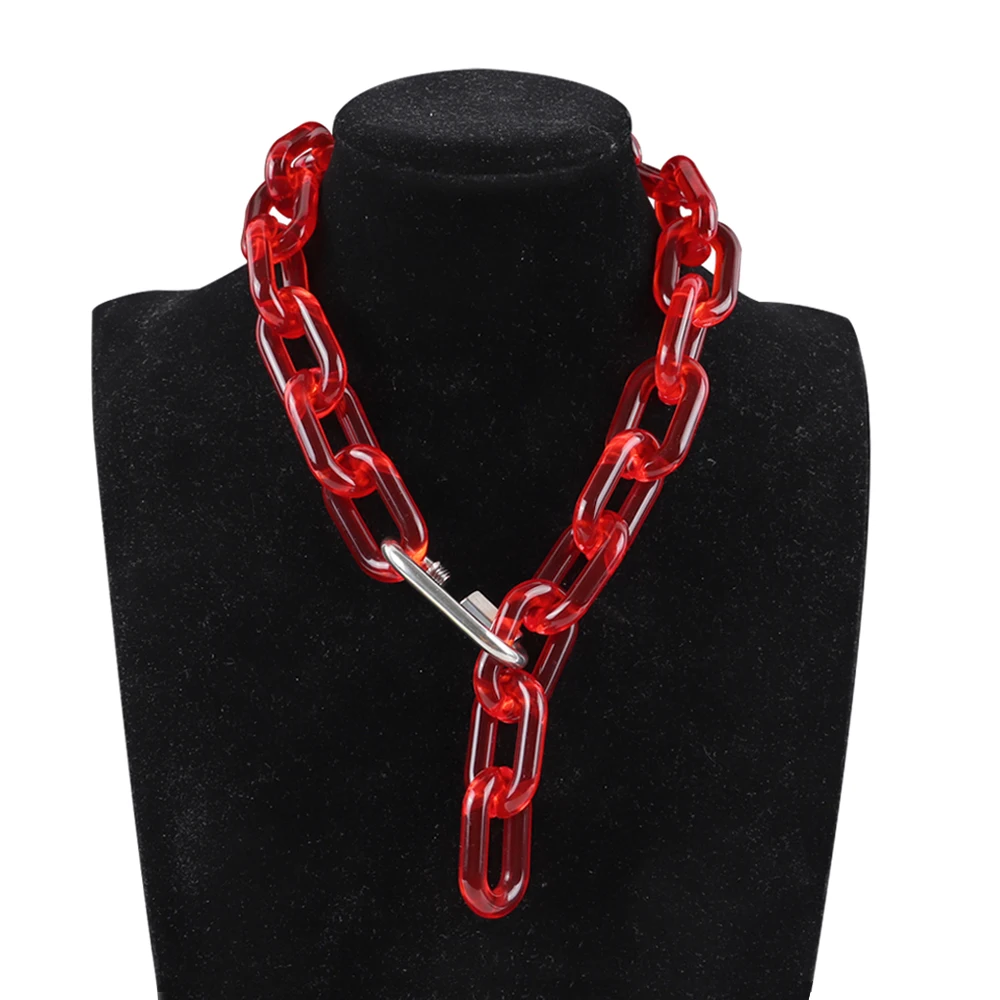 Fishsheep Acrylic Chain Necklace Transparent 10