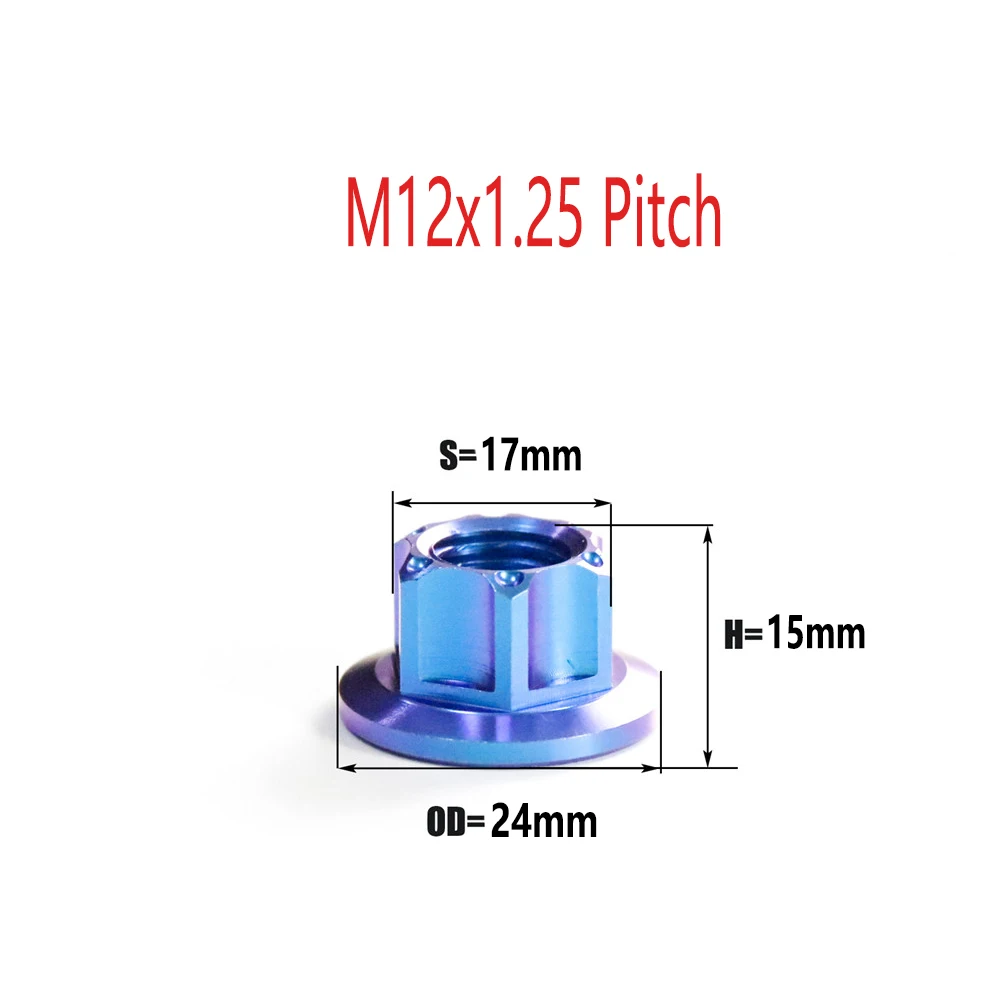 FLAWLESSTI M5 M6 M8 M10 M12 M14 Gr5 Titanium Nut Brake Clutch Lever Sprocket Front Rear Alxe Nut For S1000RR Tmax 560
