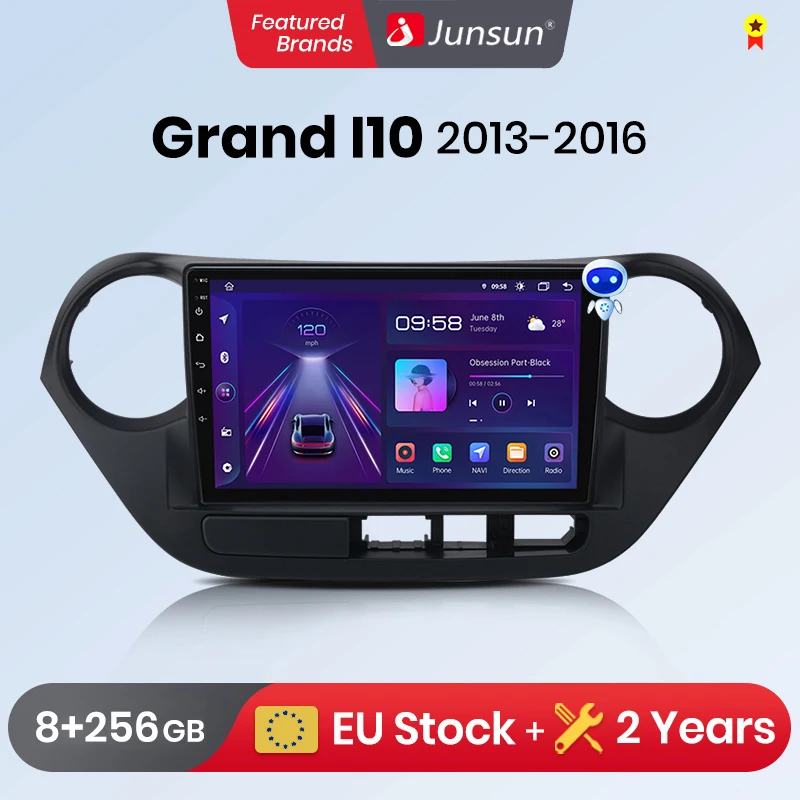 Junsun CarPlay Android Auto Car Radio for Hyundai Grand I10 2013 2014-2016 GPS Intelligent Systems tereo Multimedia Car Radio