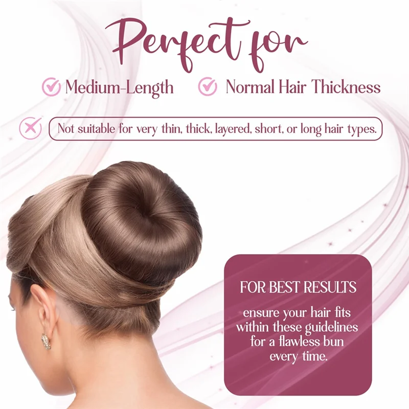 

A55X-Magic Bun Makers Professional Hair Bun Maker Donut Hair Ballet Bun Maker Easy Bun Hair Tool Perfect Hair Bun Maker