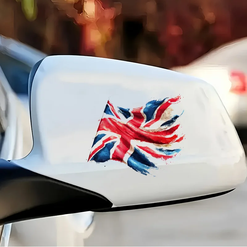 UK Flag Union Jack Waterproof Durable Vinyl Decal, Car Sticker for Motorcycle Laptop Auto Exterior Decoration Gift